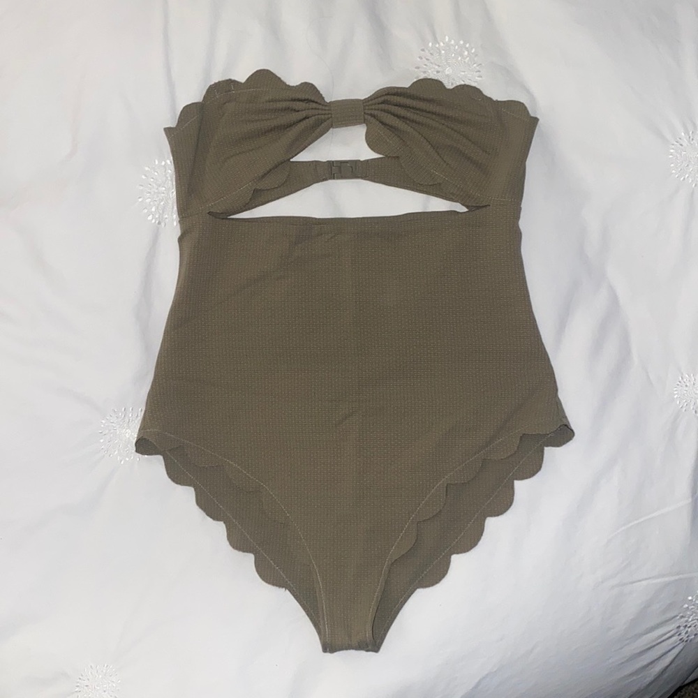Marysia Swim Olive Scalloped One Piece